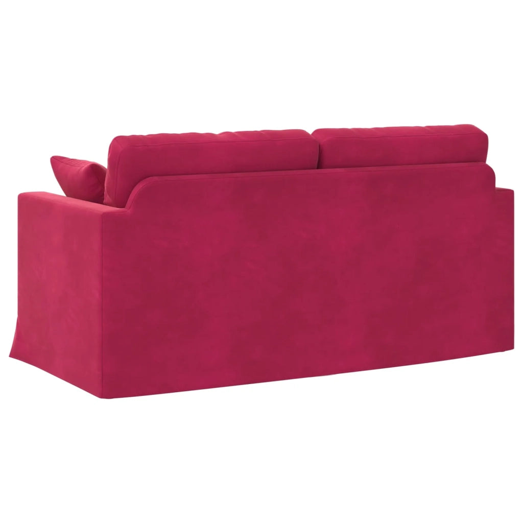 Divano | Divano da soggiorno | Sofa Rosso Vino 158 x 78 x 80 cm Velluto