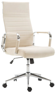 Sedia ufficio KOLUMBUS in tessuto crema