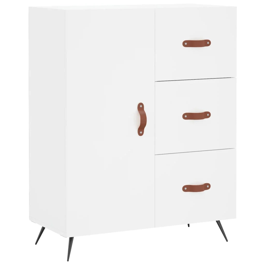 Buffet credenza cassettiera armadio mobile contenitore organizer cucina soggiorno salotto alto 69,5 x 34 x 180 cm legno ingegnerizzato bianco 02_0032564
