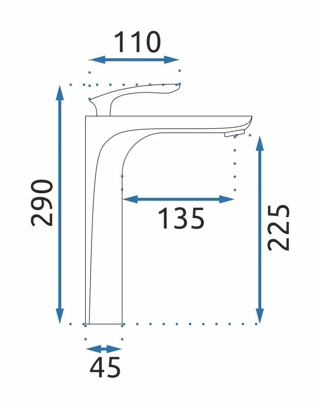 Rubinetto Da Lavabo Rea Orbit Gold High