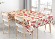 Tovaglia Panama Resinata Antimacchia Copritavolo Cucina Disegno Fragoline - 140x180 - Fragoline