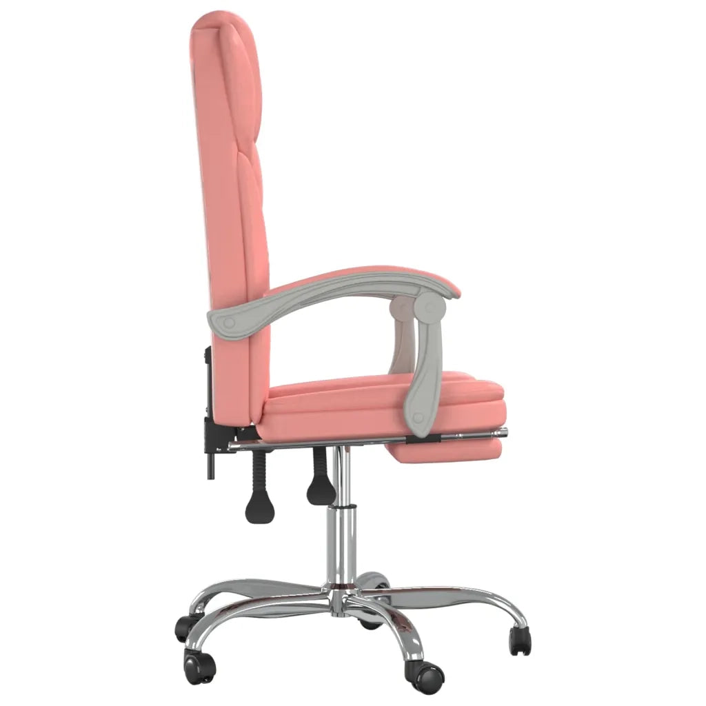 Poltrona da Ufficio Reclinabile Rosa in Similpelle 349701