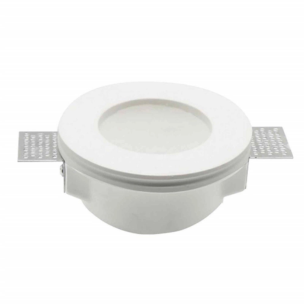 Trade Shop - Faretto Smart Gesso Tondo Led Gu10 Wifi Luce Incasso Rgb Cct Alexa Google 125mm -