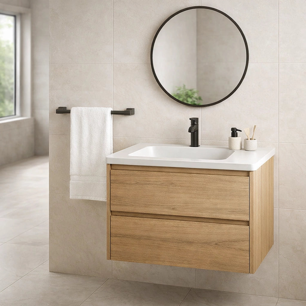 Porta Asciugamani Asta Supporto Da Muro 60 cm Asciugamani Grigio Fumé 87944