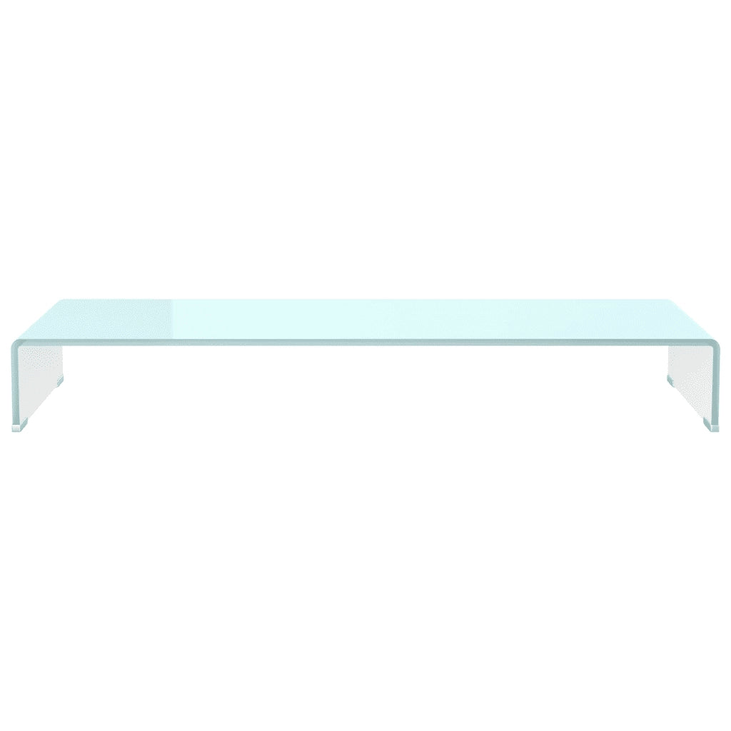 Mobile/Rialzo Porta TV in Vetro Bianco 100x30x13 cm cod mxl 9403