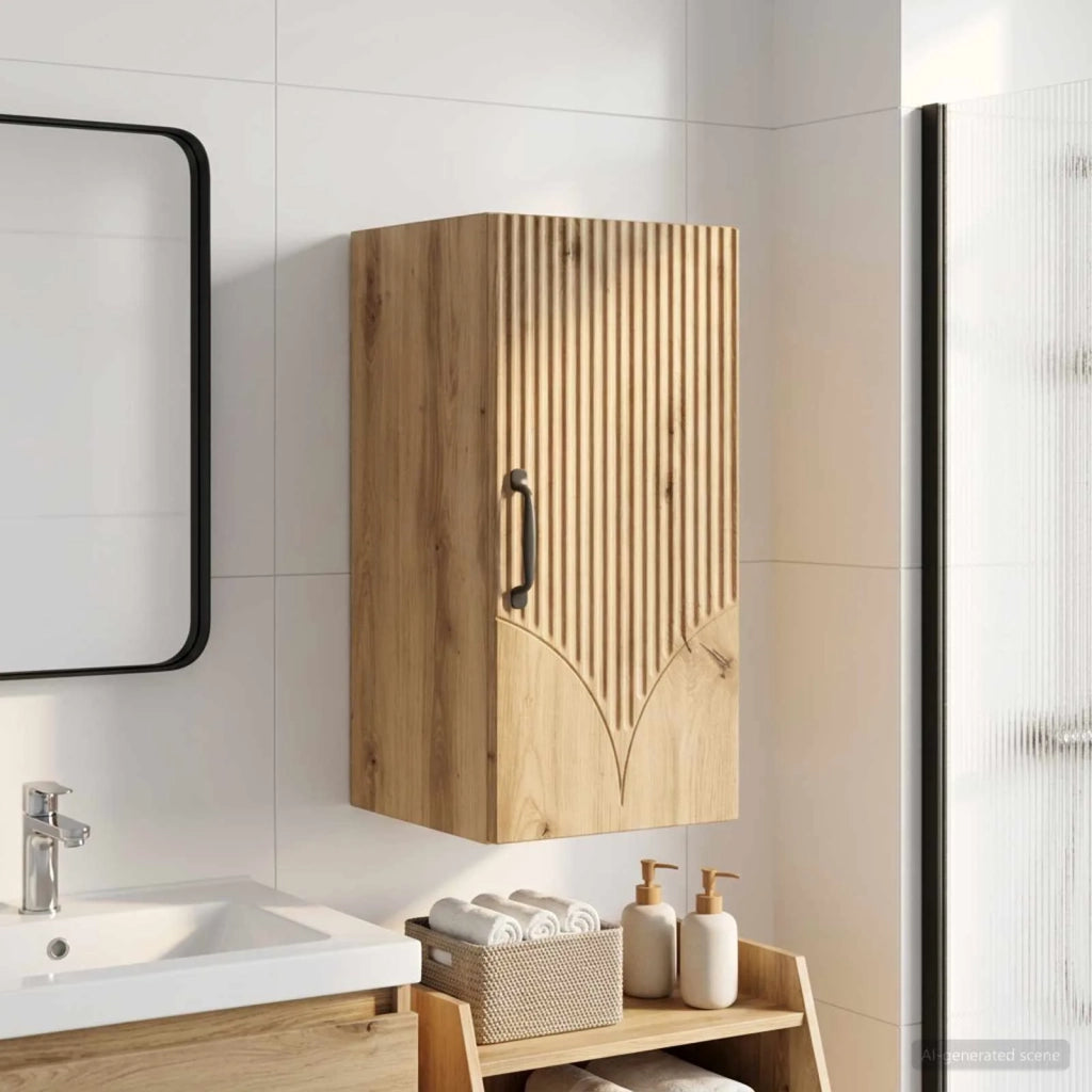 Armadio da bagno a muro HOORN Rovere Artigianale 897254
