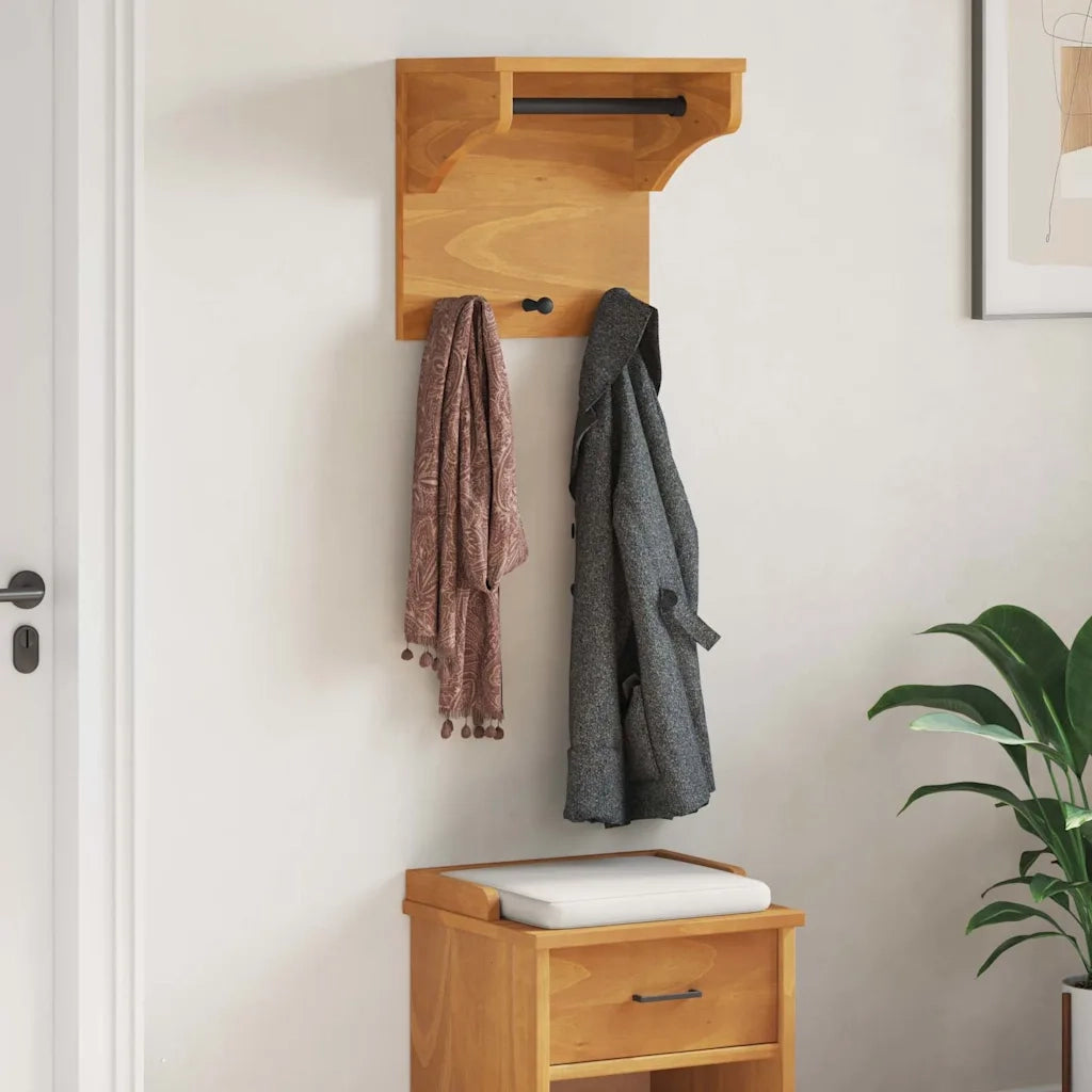 Appendiabiti da Parete SANDNES 43x30x42 cm in Legno di Pino CFW7285445