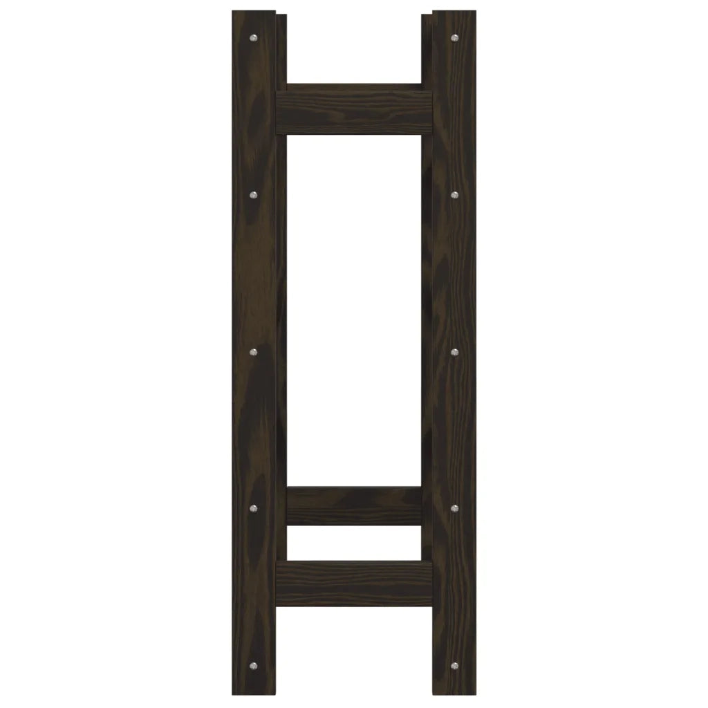 Portabottiglie per 20 Bottiglie Nero Legno Massello di Pino 373401