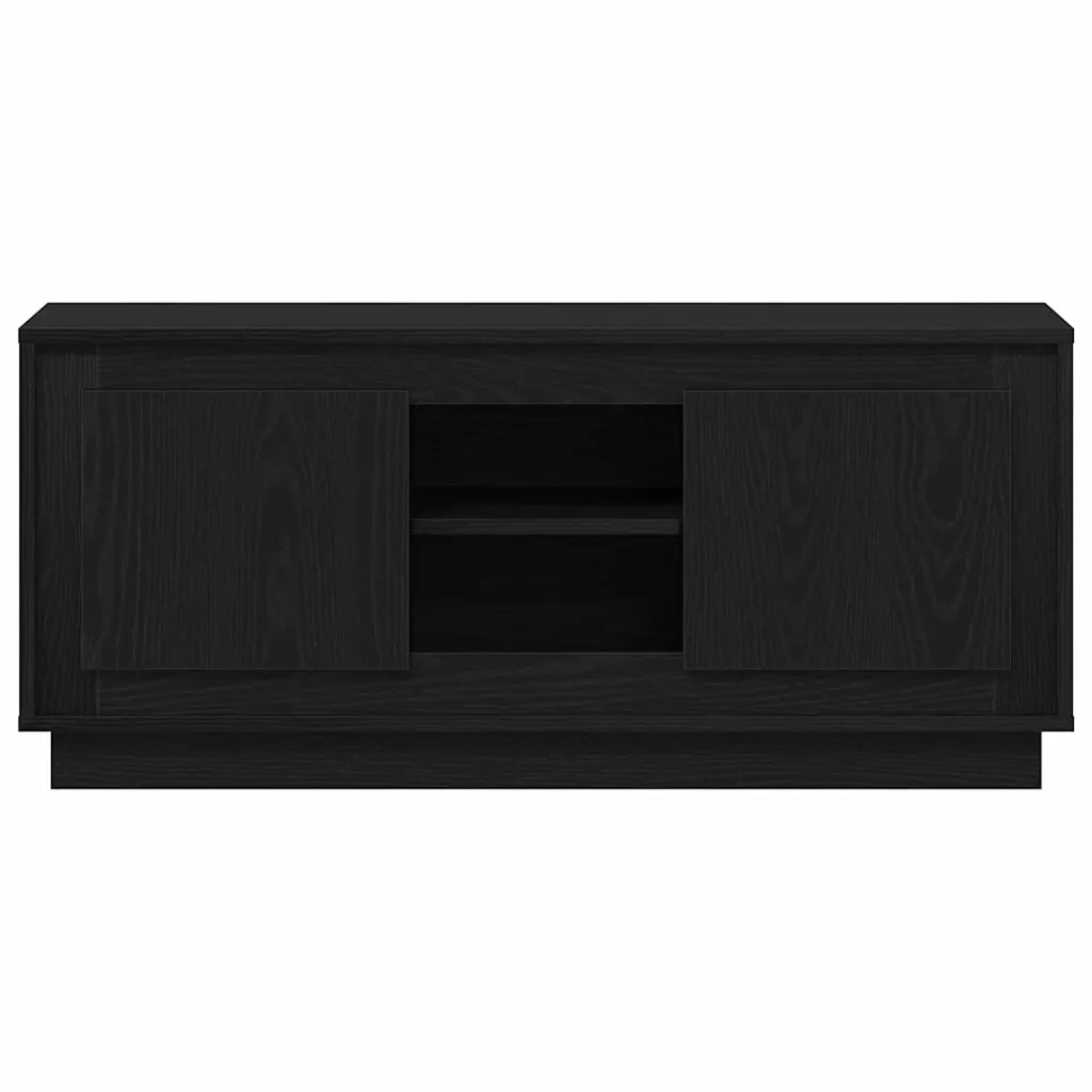 Mobile TV Rovere Nero 102 x 35 x 45 cm Legno multistrato 881315