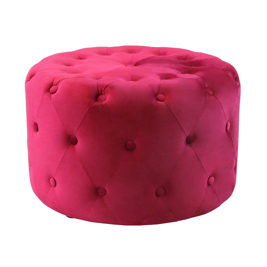 Pouf contenitore rotondo in velluto -  PASCAL