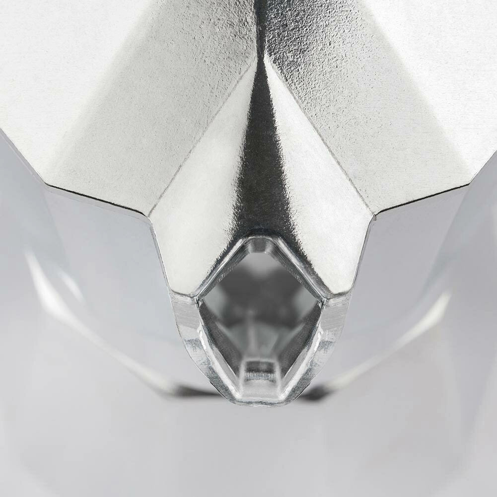 Caffettiera Amika 3 Tazze in Lega di Alluminio Macchinetta Caffe Moka Silver
