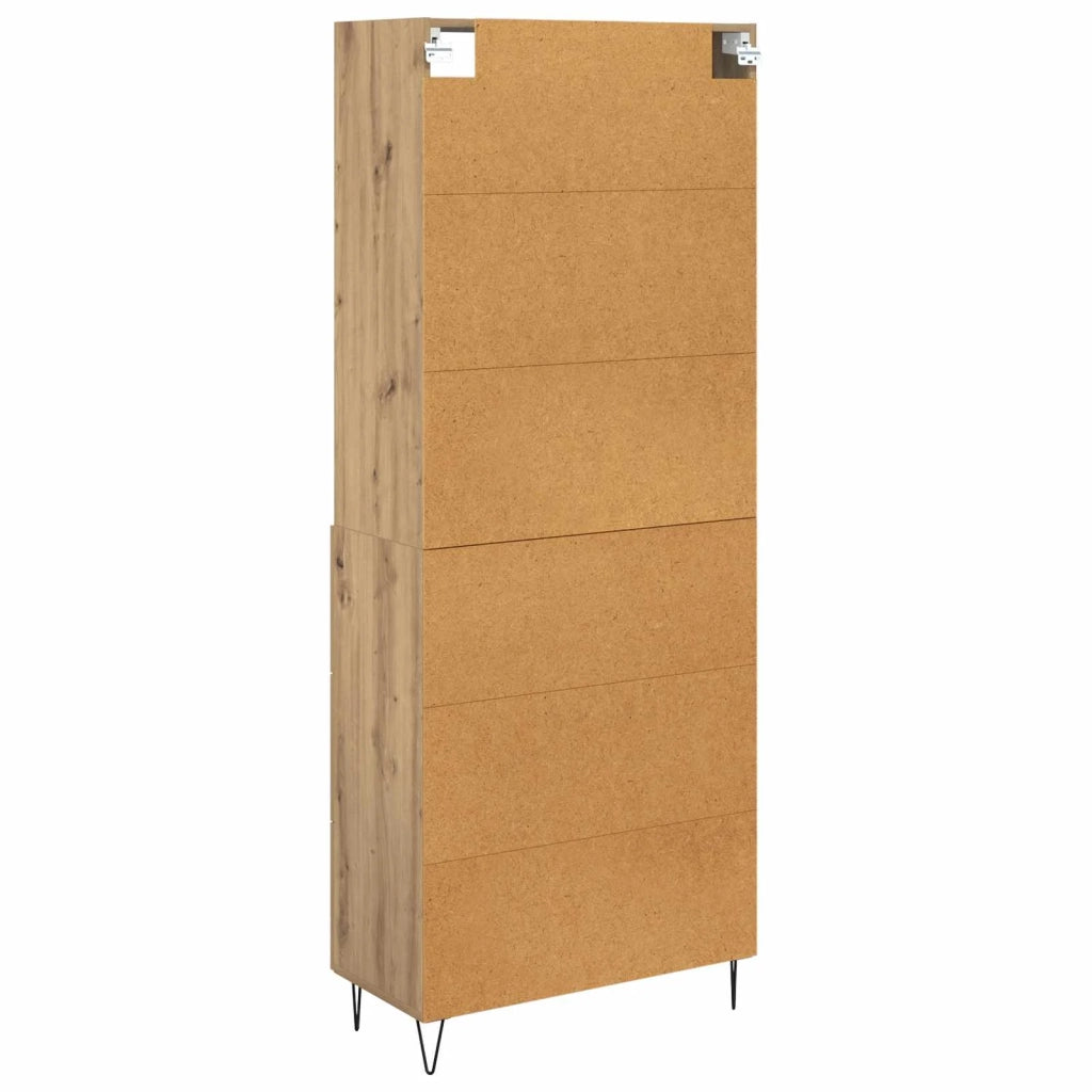 Credenza 2 pcs Rovere artigianale Legno multistrato