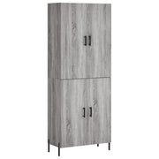 Credenza | Madia | Buffet da pranzo | Armadio da pranzo Grigio Sonoma 69,5x34x180 cm in Legno Multistrato
