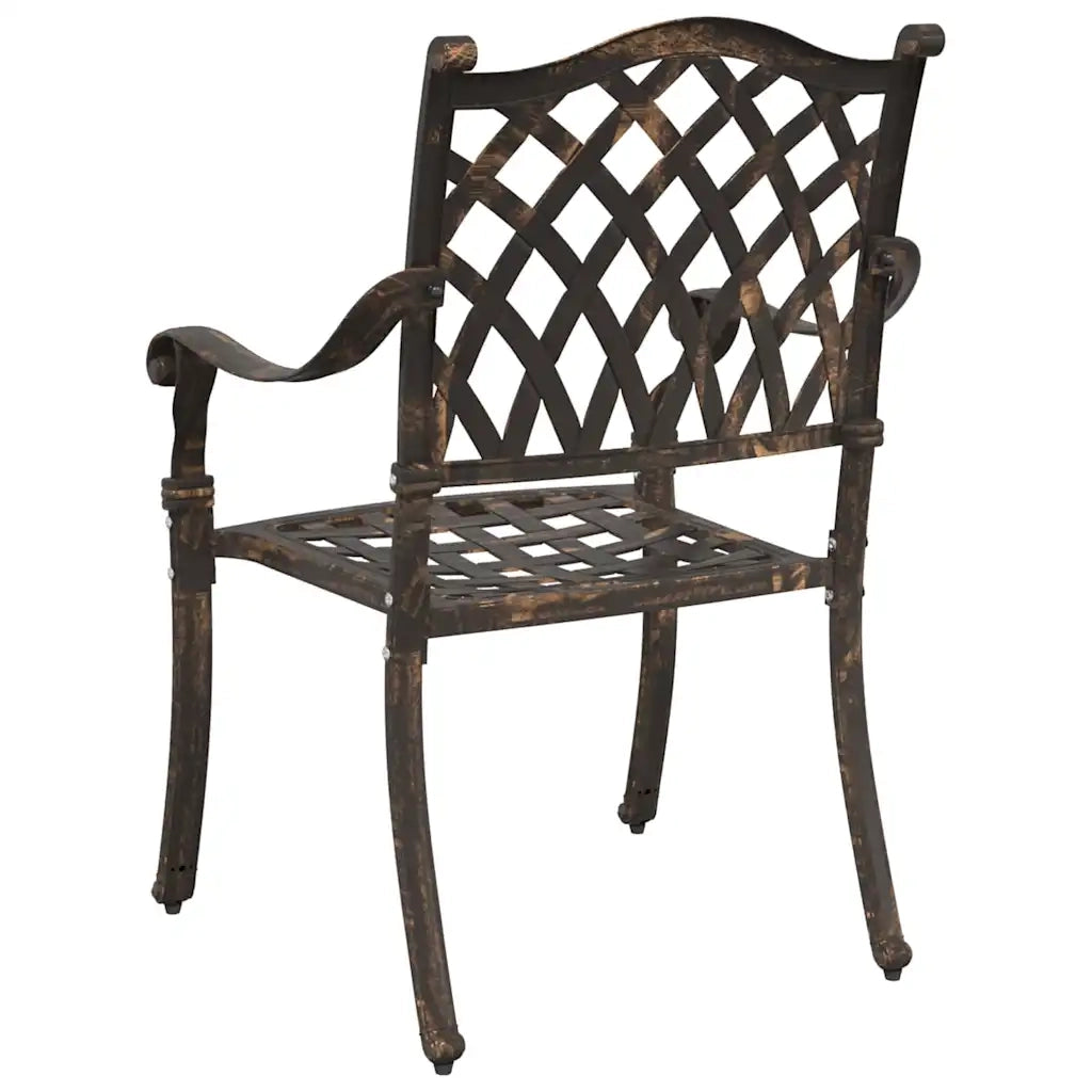 Sedia da Giardino 2 pcs Bronzo 56 x 55 x 92.5cm Alluminio 42002374