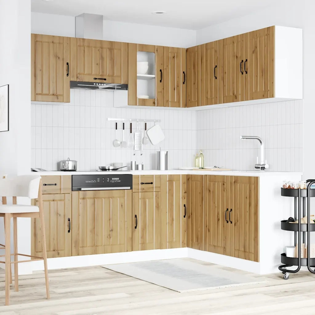 Set Mobili da Cucina 11 pz Lucca Rovere Artigianale Truciolato 3314960