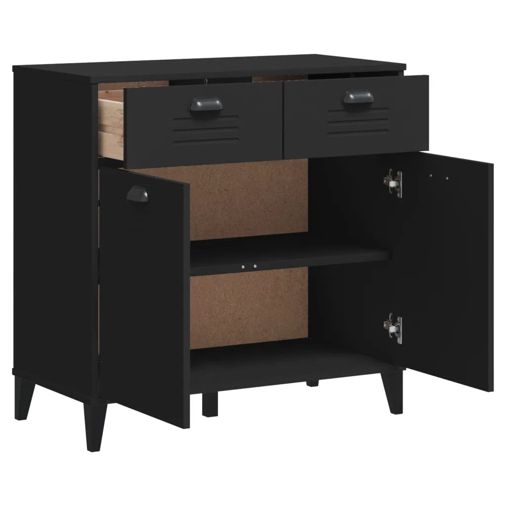 Credenza-Buffet-Armadio da cucina VIKEN Nera 80x40x80 cm in Legno Multistrato 683758