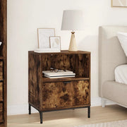 Comodino-Tavolino da notte Rovere fumo 49 x 36 x 61 cm Legno multistrato