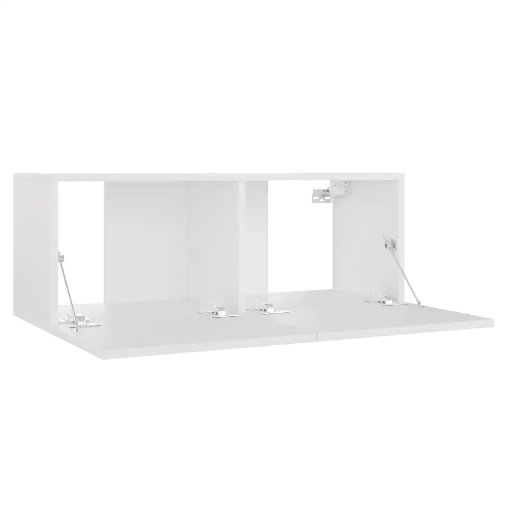 Set Mobili Porta TV 3 pz-Credenza per TV Bianco in Legno Multistrato 628217