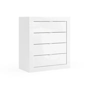 Cassettiera per bagno ISORA – 4 cassetti – Bianco lucido – Design moderno – 70 cm