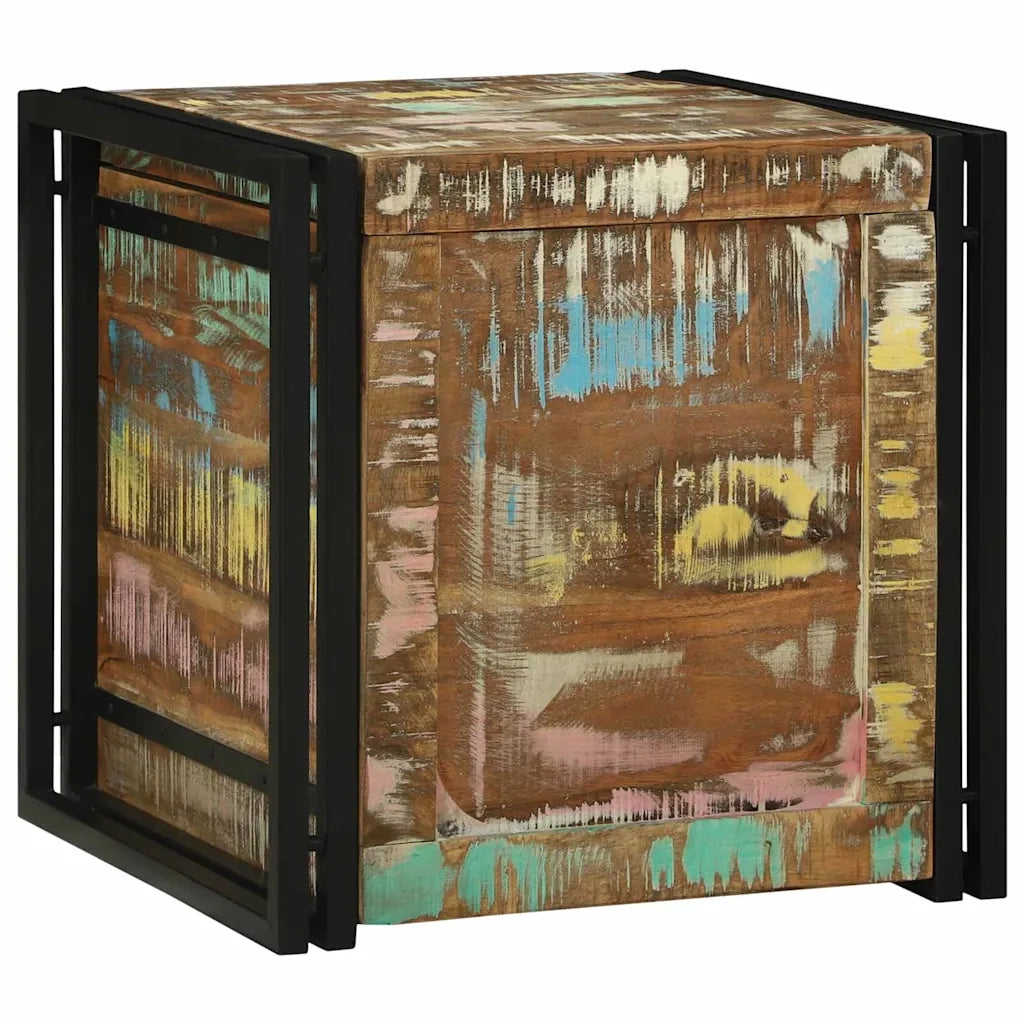 Scatola di Stoccaggio 50 x 50 x 50 cm Legno Recuperato Massello 4016743