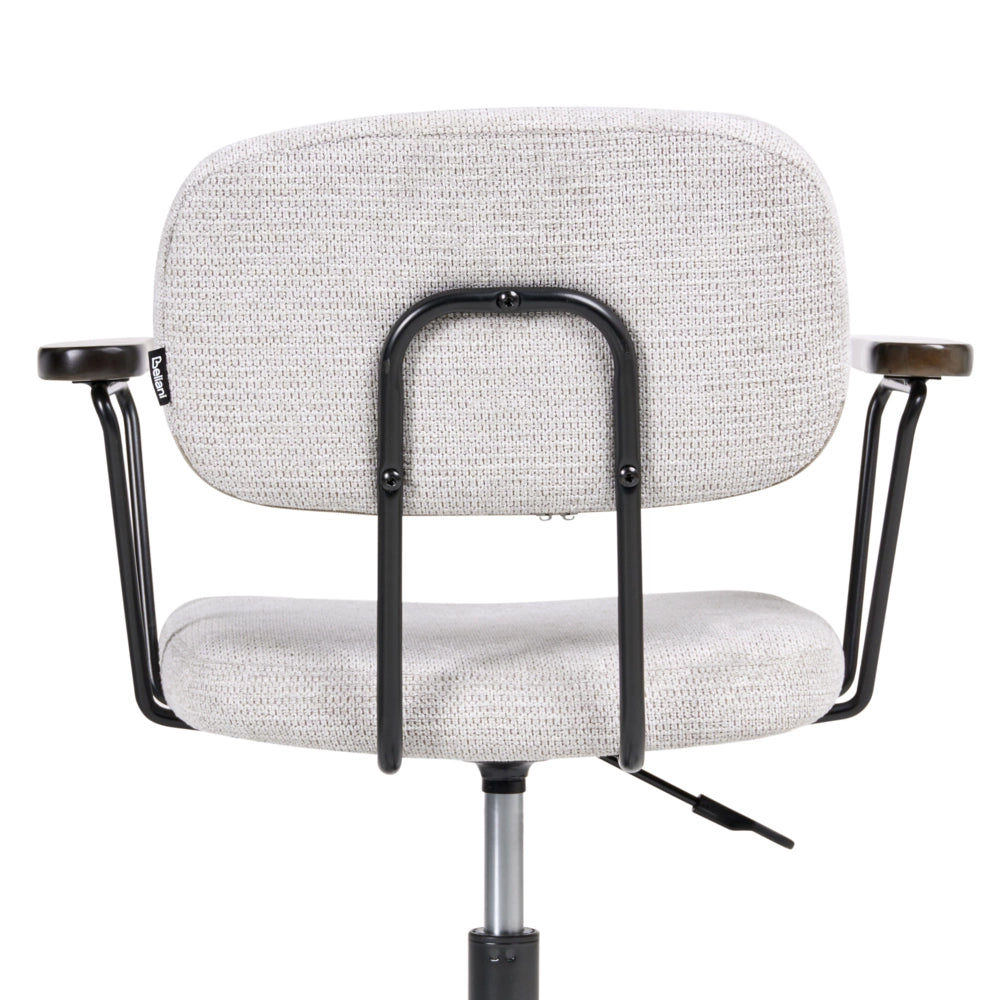 Sedia da ufficio tradizionale in tessuto girevole regolabile grigio chiaro stile moderno home office