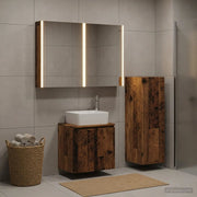 Set di mobili per il bagno 4 pz Legno antico 3407453