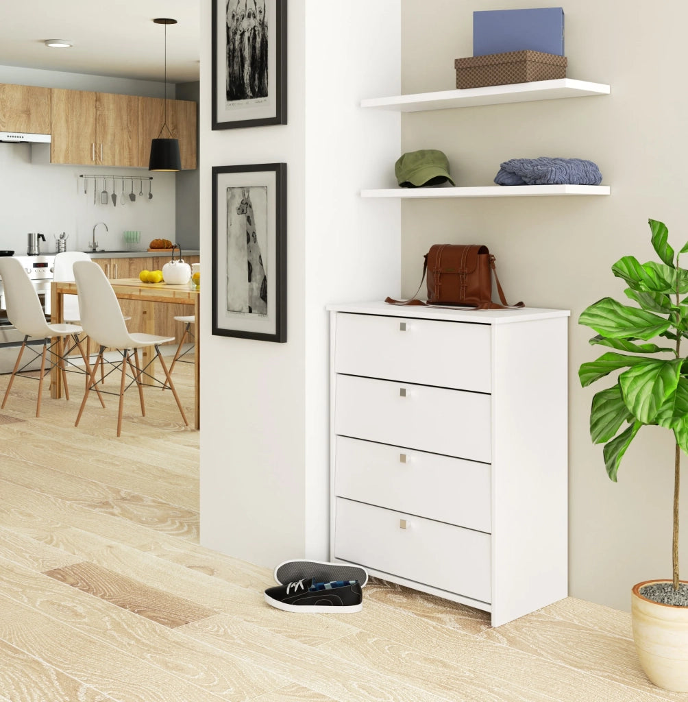 Scarpiera AKORD RUBIN Bianco 66 cm 4 ante 66x36x85 cm