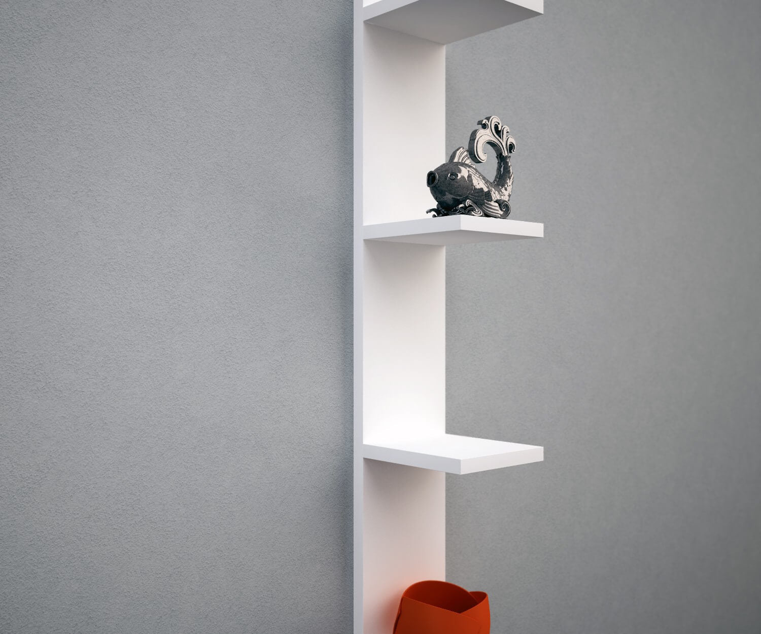 Scarpiera Libreria 5 Ripiani in Melaminico 88,5x25x160cm TFT Sc Bianca Specchio