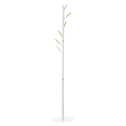 Appendiabiti a muro in legno con 6 ganci ¨C zephmum ¨C bianco 35x35x174 cm