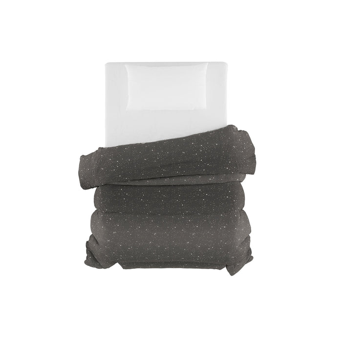 Trapunta Invernale Matrimoniale Stampata in Microfibra 200gr Double Face Stars Grigio