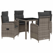 Set da pranzo per esterni 5 pcs Grigio chiaro e grigio scuro