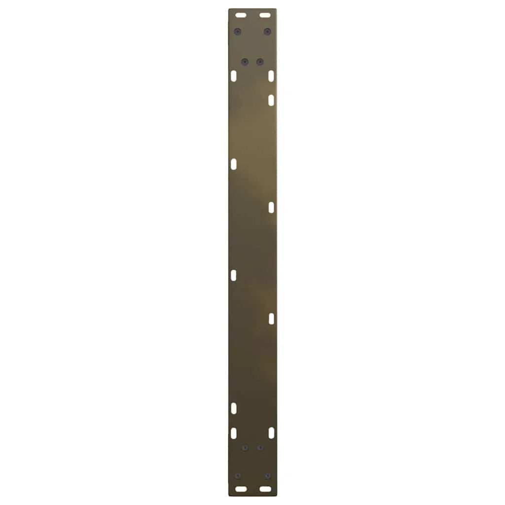 Set di 2 gambe regolabili per tavolo da pranzo a forma di V 80 x 73 cm stile moderno acciaio naturale 02_0056937