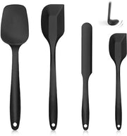 Set di Spatole in Silicone a 4 pezzi - Resistente al Calore fino a 315°C - Spatola di Impasto Flessibile - Superficie Antiforfora - Materiale BPA - Design Igiene - Utensile di Cucina