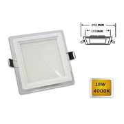 Trade Shop - Pannello Led Slim Incasso Quadrato 18 Watt Luce 4000k 6500k 3000k 265v P-165eq - -bianco Naturale      -
