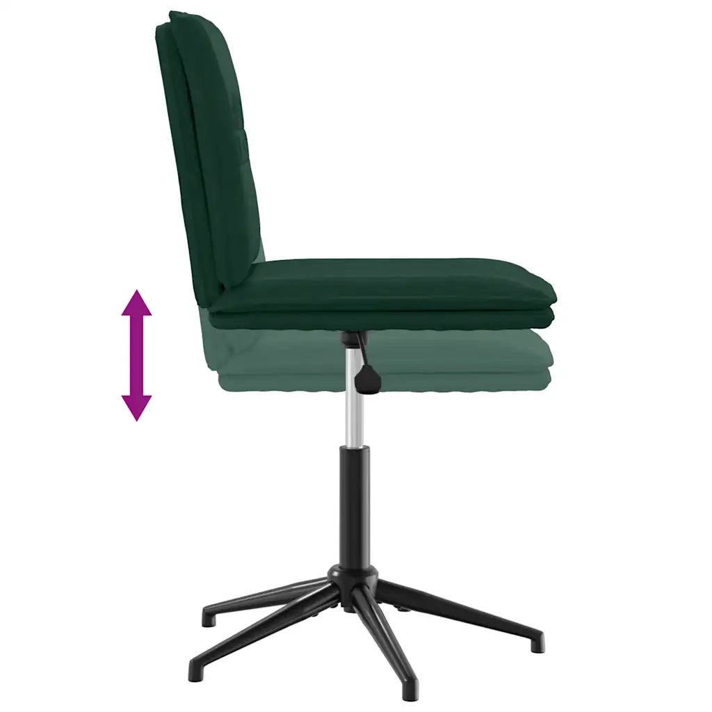 vidaXL Sedie da Pranzo 4 pz Verde Scuro in Velluto