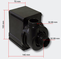 Pompa per laghetto filtro filtrazione corso d'acqua eco acquario laghetto eco 5200l/h 40 Watt 4216063