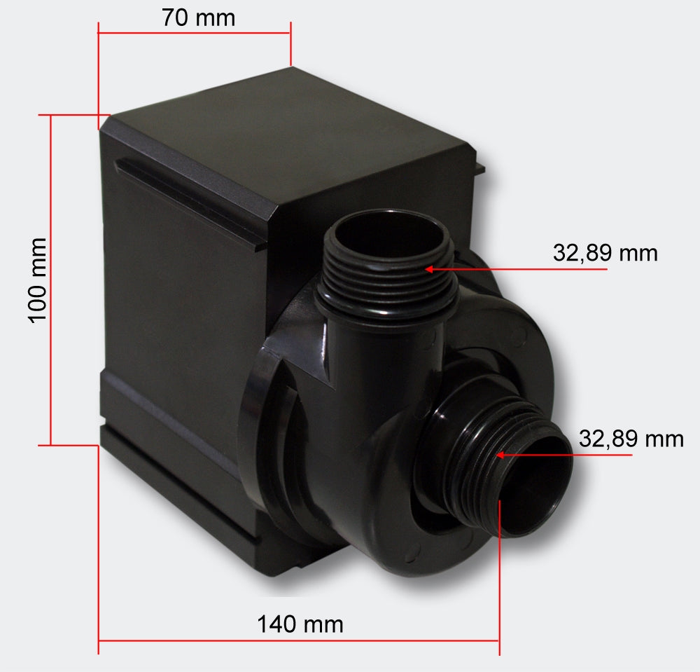 Pompa per laghetto filtro filtrazione corso d'acqua eco acquario laghetto eco 3600l/h 20 Watt 4216071