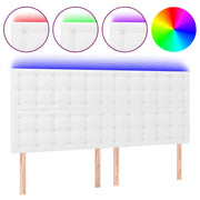 Testiera | Testata a LED rosa 200x5x118/128 cm in Similpelle