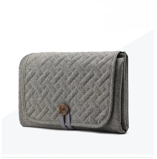 Asciugamano per bebè, asciugamano per viaggio, asciugamano pieghevole e impermeabile, regalo per neonati - grigio