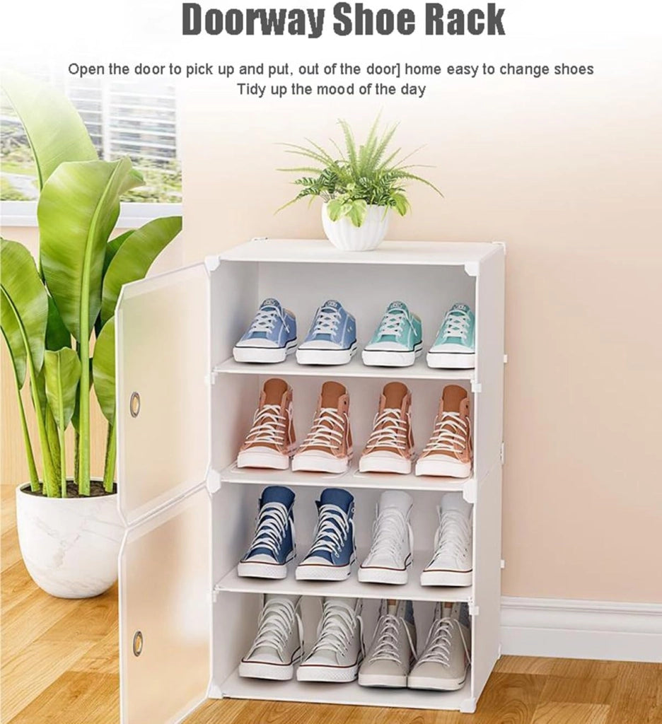 scarpiera Organizzatore per Armadietto per Scarpe, Scarpiera Multifunzionale Modulare a Cubo per Risparmiare Spazio, per Ingresso Camera da Letto per Tutti i Tipi di Scarpe, Abbigliamento, Diviso