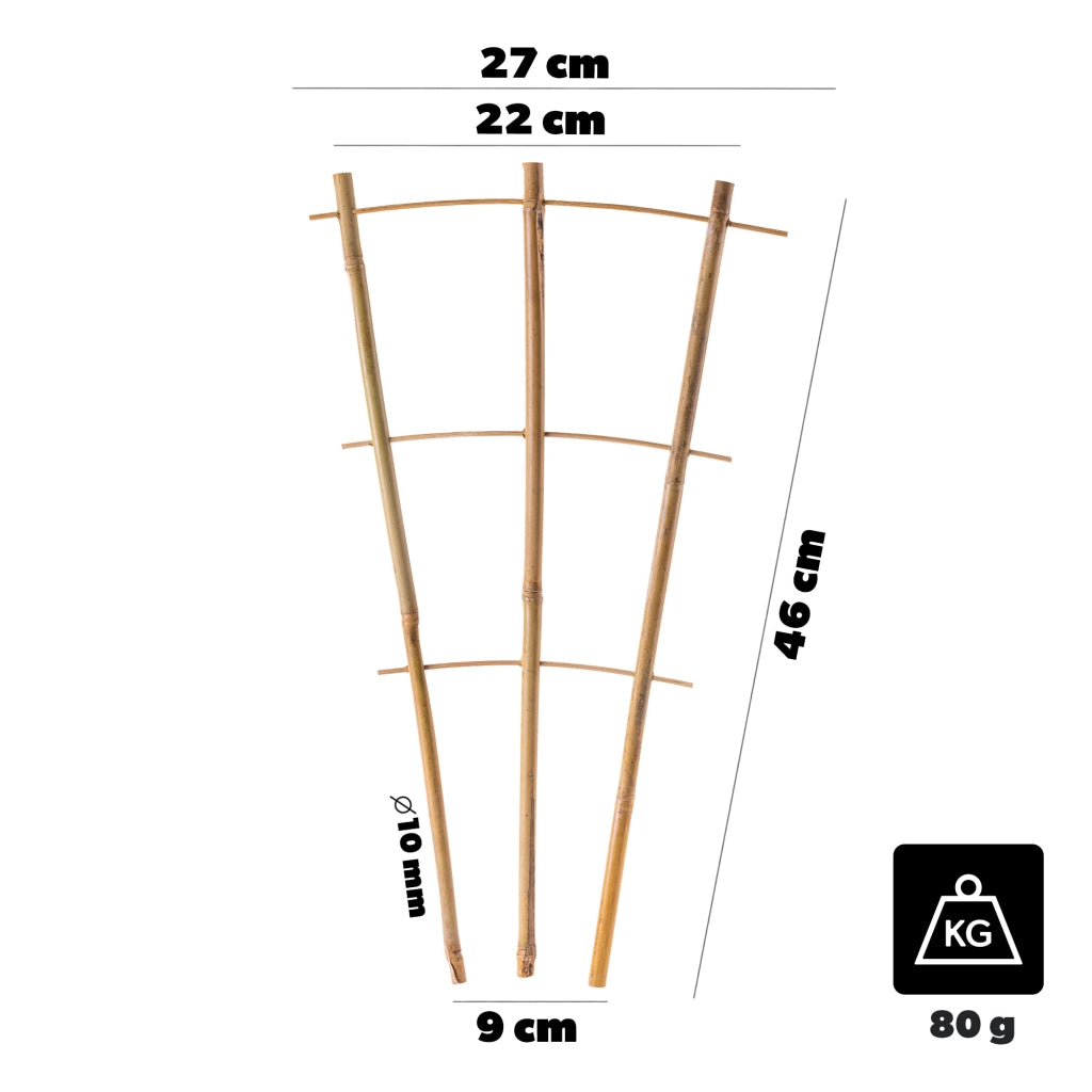 KADAX Drabinka bambusowa potrójna 46cm 100281 BAM3