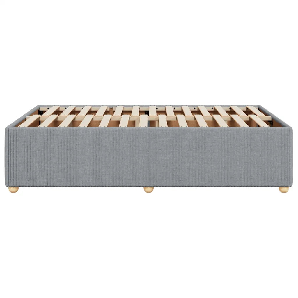 Giroletto senza Materasso Grigio Chiaro 120x190 cm in Tessuto