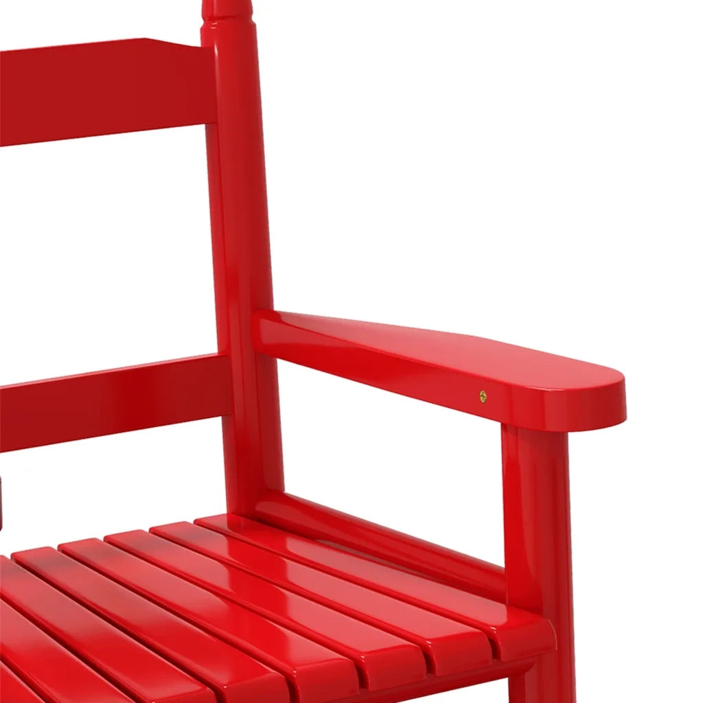 vidaXL Sedie a Dondolo per Bambini 2 pz Rosse Legno Massello di Pioppo