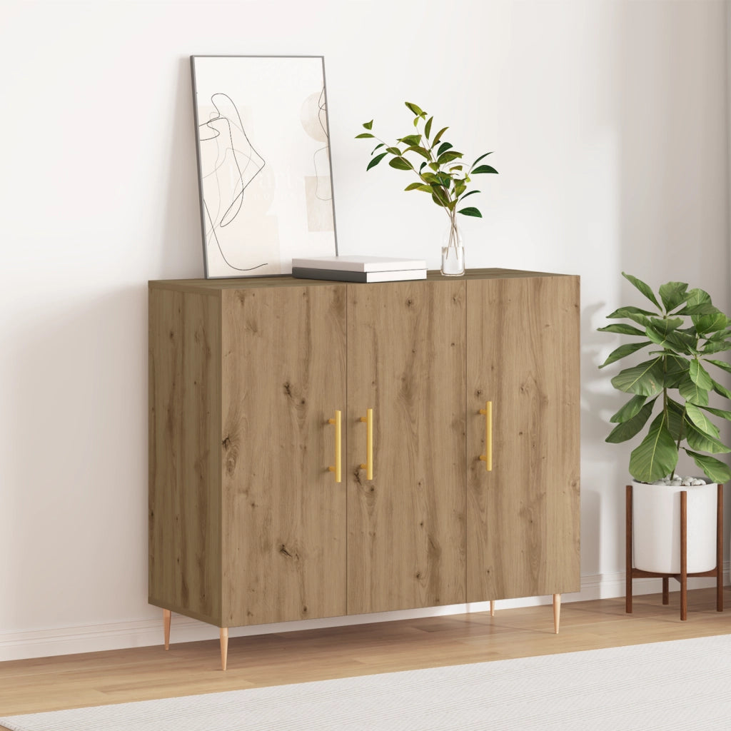 Sideboard Artisan Oak 90x34x80 cm in Legno Ingegnerizzato