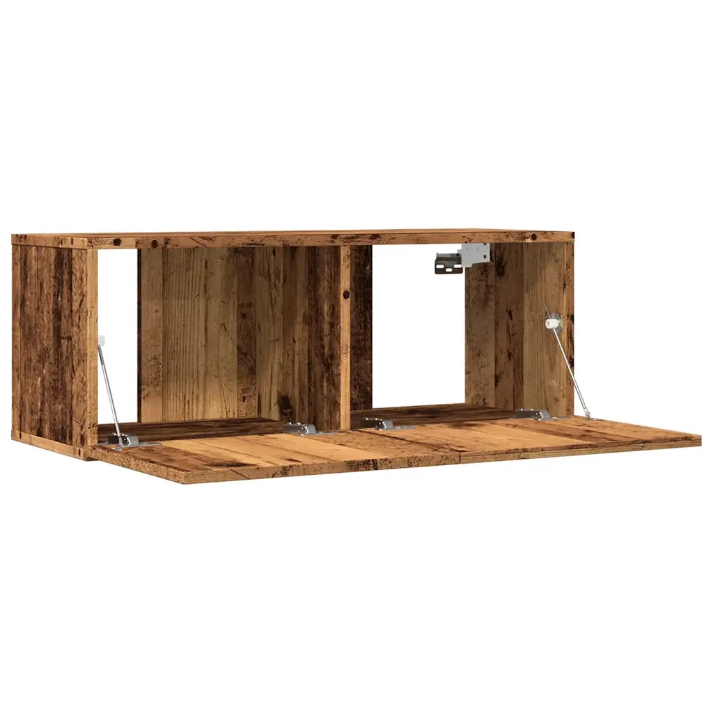 Mobili TV a Parete 2pz Legno Antico 80x30x30 cm