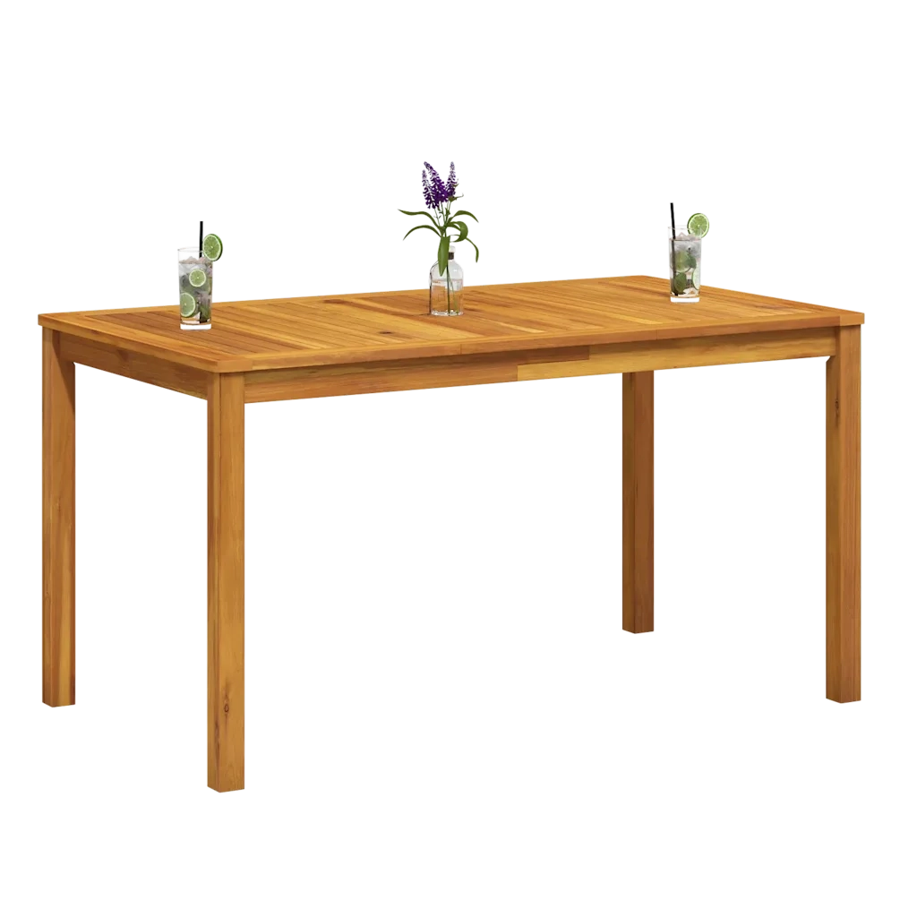 Tavolo da Giardino 140x80x74 cm in Legno Massello di Acacia