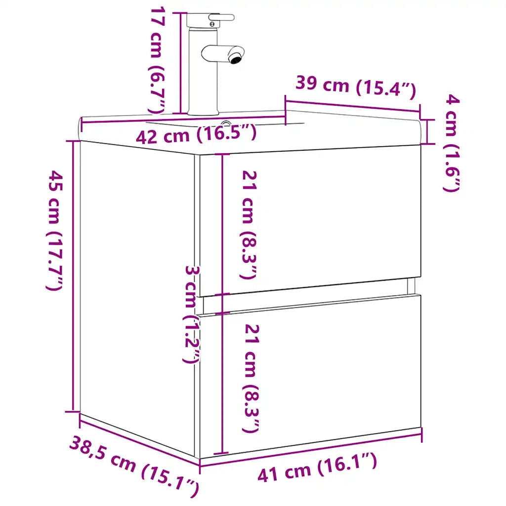 vidaXL Set Mobili da Bagno 2 pz Grigio Cemento in Legno Multistrato