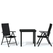 Set da pranzo da giardino per esterni 3 pezzi nero 02_0013651