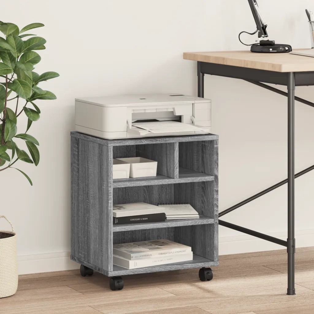 Supporto per Stampante con Ruote Grigio Sonoma 41x32x48 cm CFW6976077