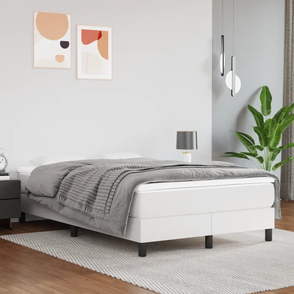 Materasso a Molle-Materasso per letto Bianco 120x200x20 cm in Similpelle